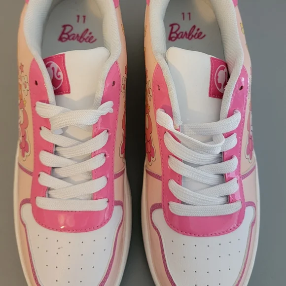 Women's Size 11 By Mattel Pink Barbie Casual Sneakers - Picture 4 of 5
